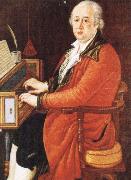Johann Wolfgang von Goethe court composer in st petersburg and vienna playing the clavichord Germany oil painting artist